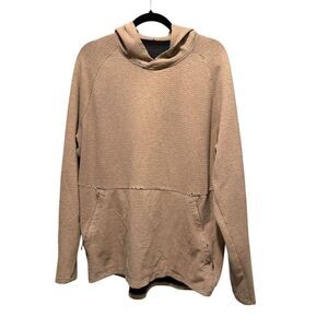 Lululemon Men's XL Brown Pullover Hoodie Textured Fabric Casual